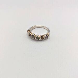 Silver multi stone ring